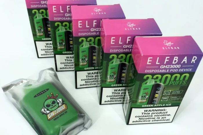 Електрона сигарета ELF BAR GH 5% 23000 тяг, Льодяне Зелене Яблуко- фото № 3