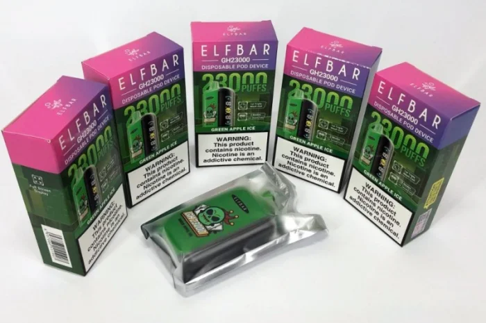 Електрона сигарета ELF BAR GH 5% 23000 тяг, Льодяне Зелене Яблуко- фото № 4