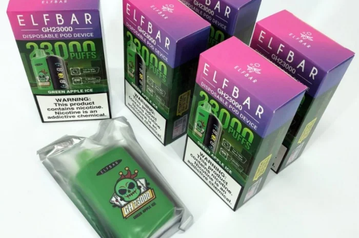 Електрона сигарета ELF BAR GH 5% 23000 тяг, Льодяне Зелене Яблуко- фото № 6