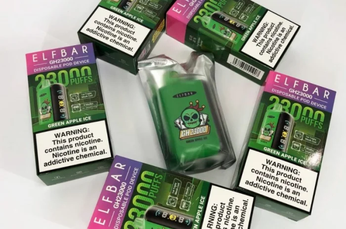 Електрона сигарета ELF BAR GH 5% 23000 тяг, Льодяне Зелене Яблуко- фото № 7