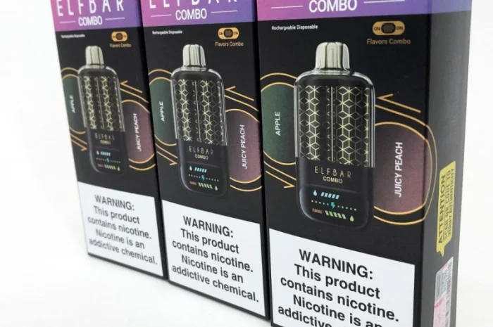 Електронка ELFBAR Combo 25000 тяг. Перемикання смаків:Яблуко<=>Соковитий Персик- фото № 2