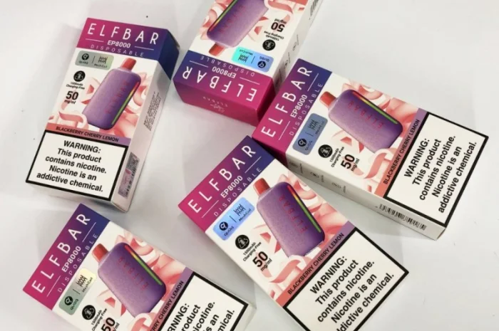 Електрона сигарета Elf Bar EP 8000 тяг, 5%:::Ожина Вишня Лимон- фото № 3