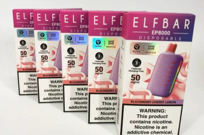 Електрона сигарета Elf Bar EP 8000 тяг, 5%:::Ожина Вишня Лимон- фото № 4