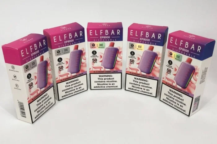 Електрона сигарета Elf Bar EP 8000 тяг, 5%:::Ожина Вишня Лимон- фото № 5