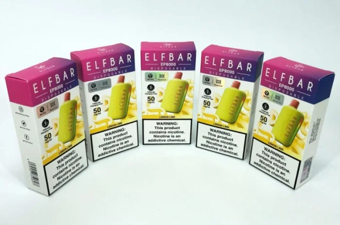 Електрона сигарета Elf Bar EP 8000 тяг, 5%:::Лимон з Лаймом- фото № 4