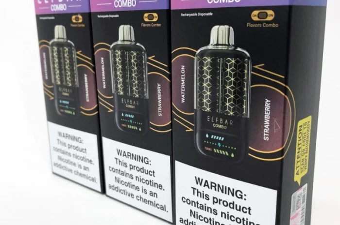 Електронка ELFBAR Combo 25000 тяг. Перемикання смаків:Кавун<=>Полуниця- фото № 2
