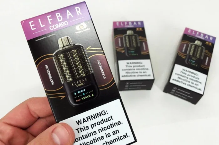 Електронка ELFBAR Combo 25000 тяг. Перемикання смаків:Кавун<=>Полуниця- фото № 4