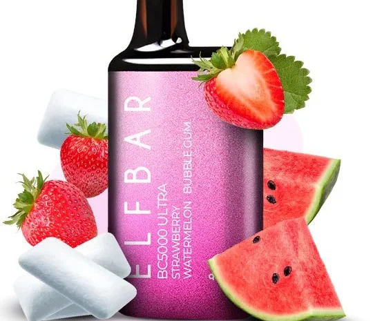 Сигарета Elf Bar BC5000 Ultra • Полунично Кавунова Жуйка •- фото № 1
