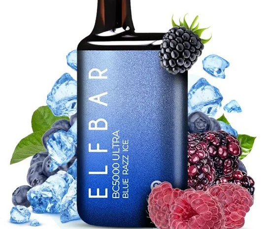Сигарета Elf Bar BC5000 Ultra • Синя Малина з льодом •- фото № 1