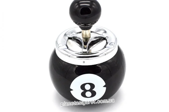 Попільничка самоочисна керамічна Більярд 6-1202- фото № 1