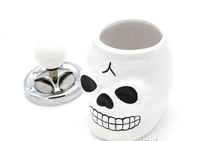 Попільничка самоочисна керамічна Череп 6-1211- фото № 2