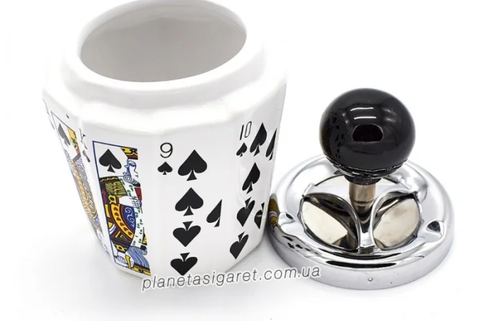 Попільничка самоочисна керамічна Карти піка 6-1213- фото № 2