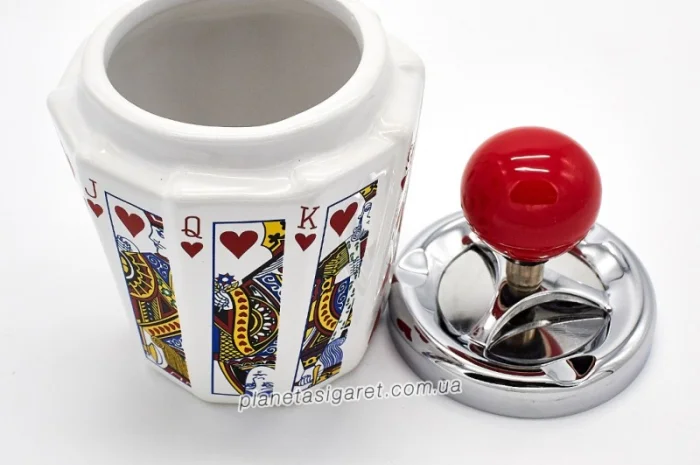 Попільничка самоочисна керамічна Карти піка 6-1213- фото № 4