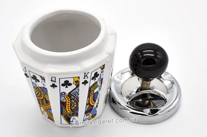 Попільничка самоочисна керамічна Карти піка 6-1213- фото № 6