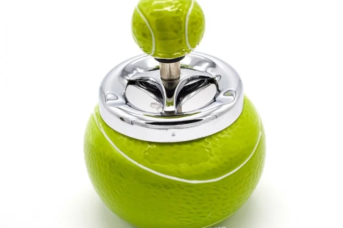 Попільничка самоочисна керамічна Теніс 6-1215- фото № 1