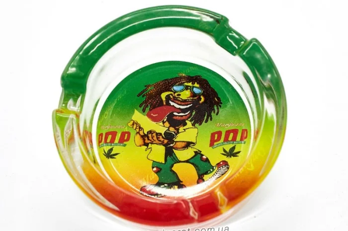 Попільничка скляна Растаман 6-1561- фото № 1