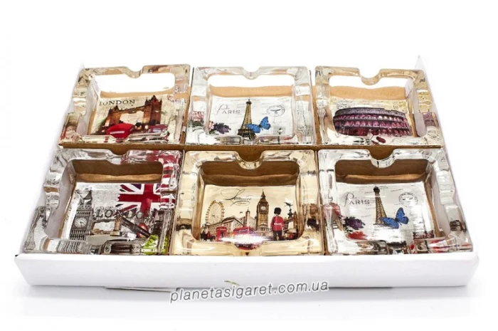 Попільничка скляна Міста 6-1563- фото № 6