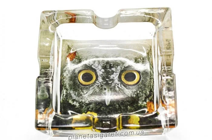 Попільничка скляна Сови 6-1564- фото № 1