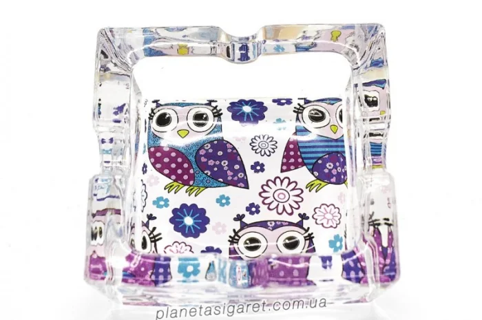 Попільничка скляна Сови 6-1564- фото № 2