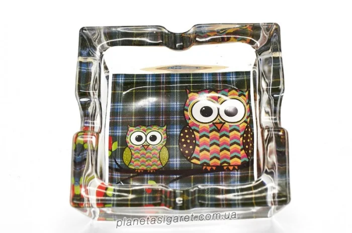 Попільничка скляна Сови 6-1564- фото № 3