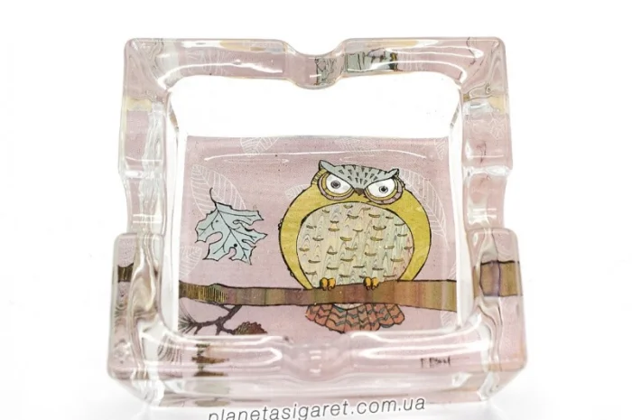 Попільничка скляна Сови 6-1564- фото № 4