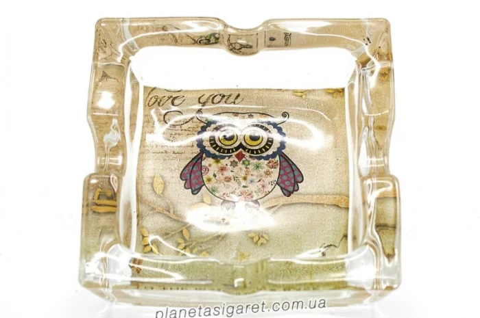 Попільничка скляна Сови 6-1564- фото № 6