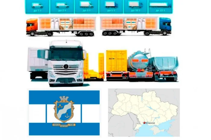 Грузоперевозки от 1 т до 22 т из Южного в Южное- фото № 1