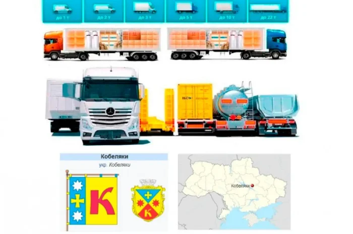 Грузовые перевозки от 1 т до 22 т из Кобеляк, а также в Кобеляки и Кобеля кский райо н- фото № 1