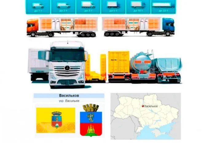 Грузоперевозки от 1 т до 22 т из Васильков в Васильков- фото № 1