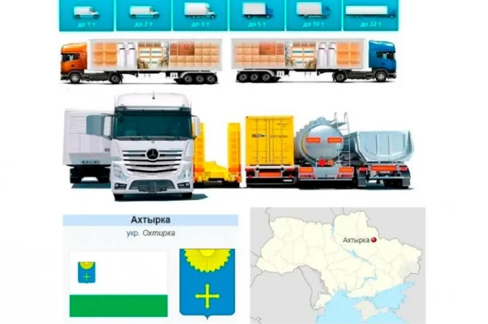 Грузоперевозки от 1 т до 22 т из Ахтырки в Ахтырку- фото № 1