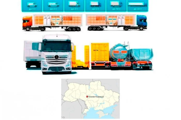 Грузоперевозки от 1 т до 22 т из Монастырища в Монастырище- фото № 1