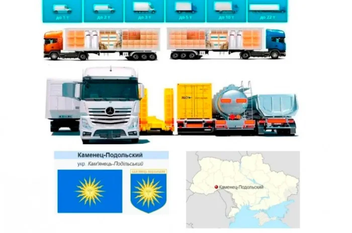 Грузоперевозки от 1 т до 22 т из Каменец-Подольского в Каменец-Подольский- фото № 1