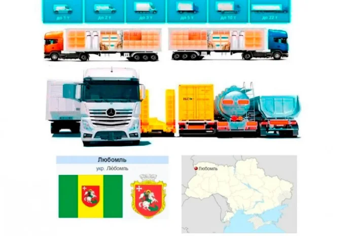 Грузоперевозки от 1 т до 22 т из Любомля в Любомль- фото № 1