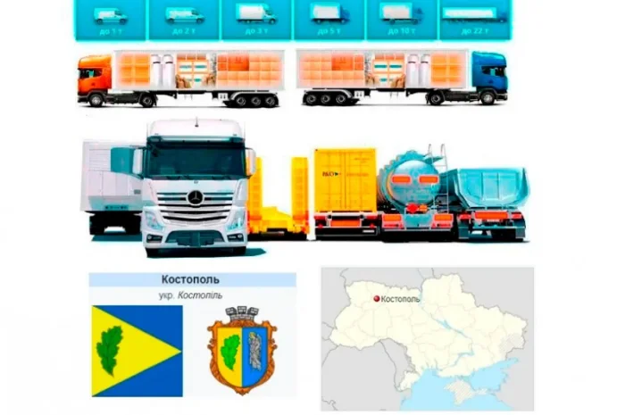 Грузоперевозки от 1 т до 22 т из Костополя в Костополь- фото № 1