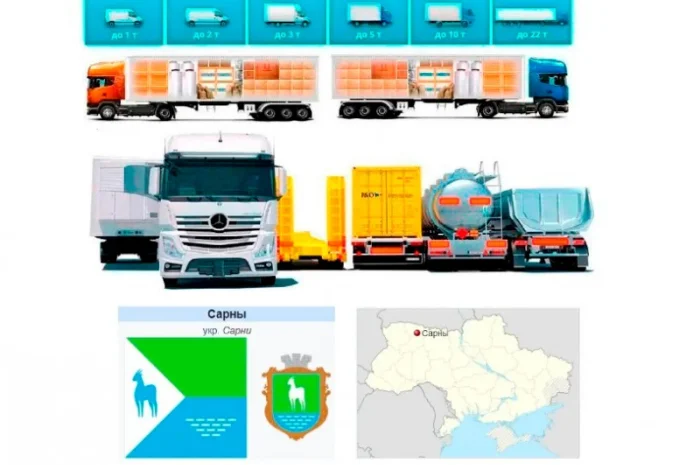 Грузовые перевозки от 1 т до 22 т из Сарн, а также в Сарны- фото № 1