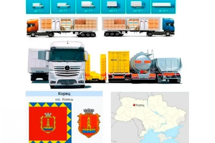 Грузоперевозки от 1 т до 22 т из Корца в Корец- фото № 1