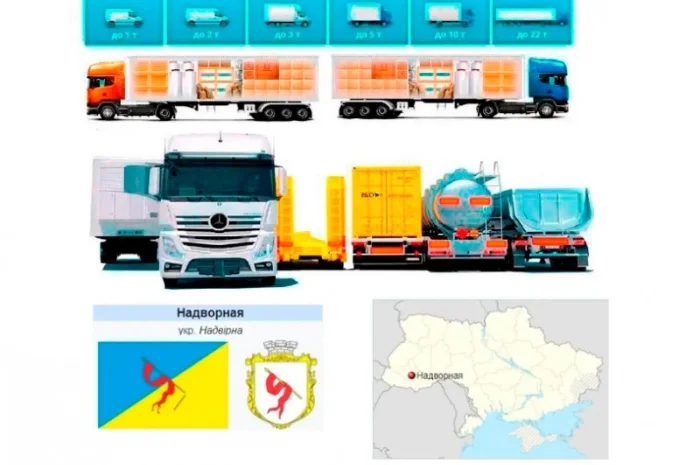 Грузоперевозки от 1 т до 22 т из Надворной в Надворную- фото № 1