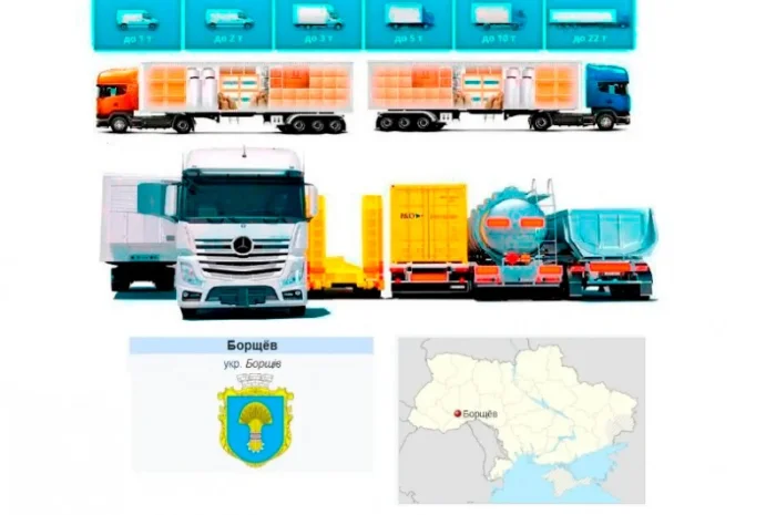 Грузоперевозки от 1 т до 22 т из Борщёва в Борщёв- фото № 1