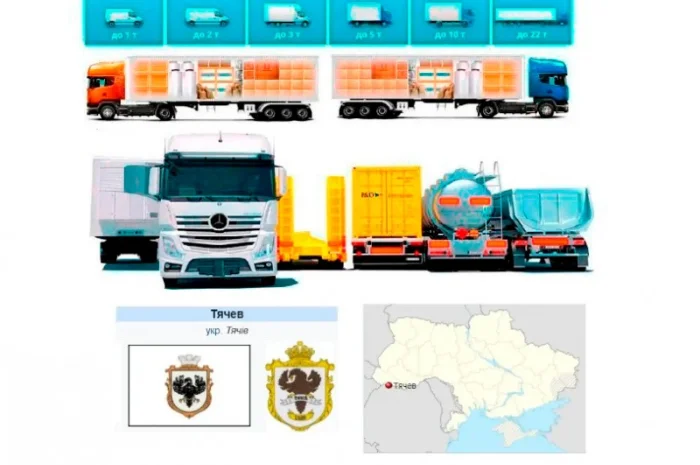 Грузоперевозки от 1 т до 22 т из Тячева в Тячев- фото № 1