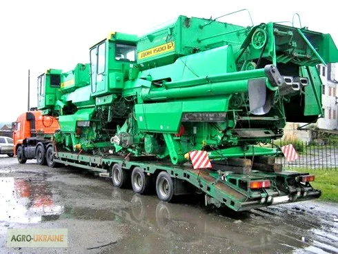 Перевозка комбайнов низкорамным тралом по Украине- фото № 1