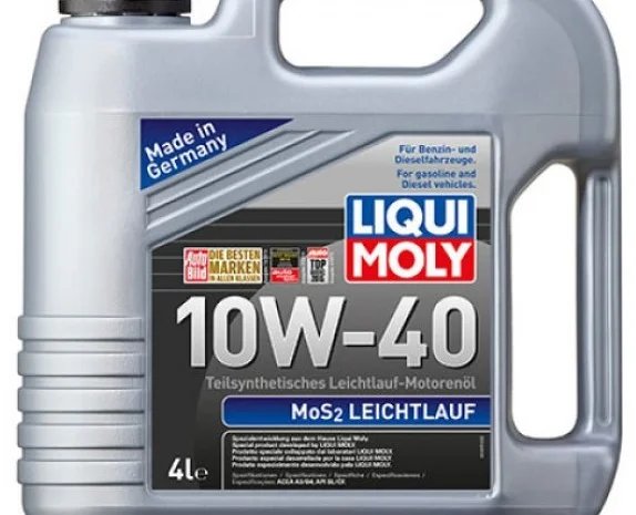 6948 Напівсинтетична моторна олива - MoS2 Leichtlauf SAE 10W-40 4л- фото № 1