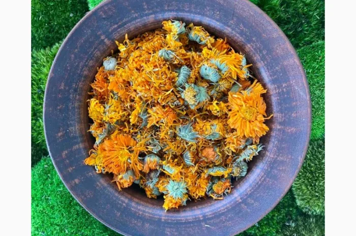 Цвіт календули, календула сушена, нагідки, цветки календулы- фото № 1