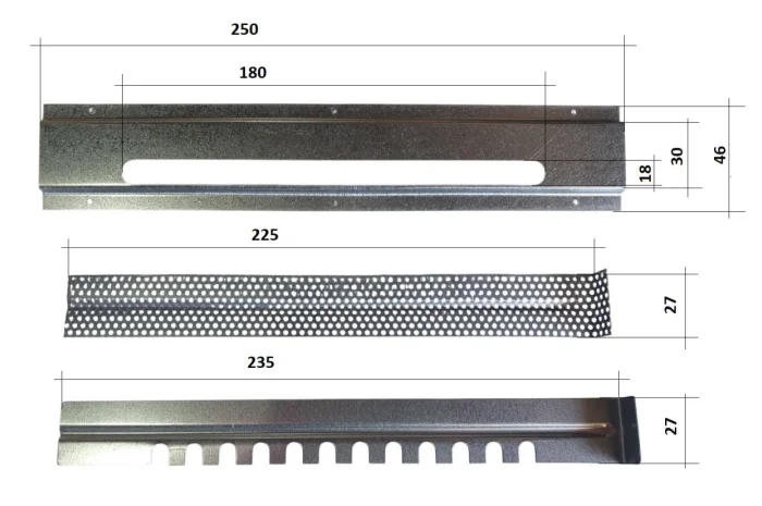 Льотковий загороджувач 3-х елементний нижній- фото № 1