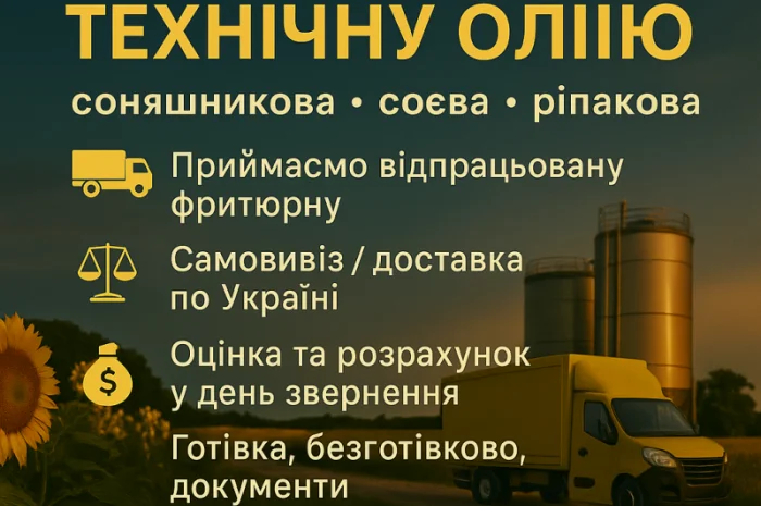 Викуп технічних олій любий- фото № 1