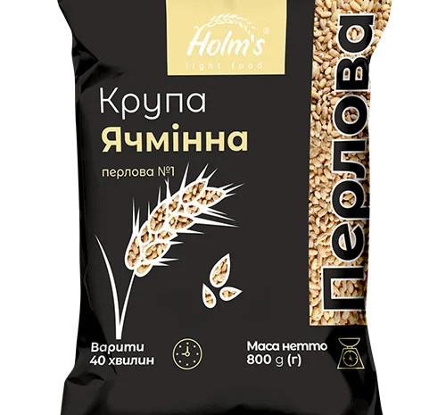 Крупа перловая ТМ «Holm’s» - полипропиленовая упаковка 800 г- фото № 1