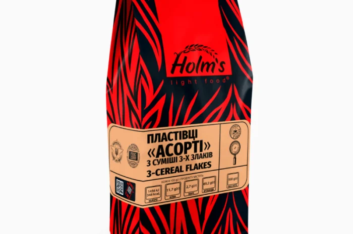 Пластівці Асорті 3 злаки ТМ «Holm’s» – крафт пакет 500 г- фото № 1