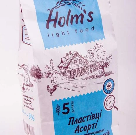 Пластівці Асорті 5 злаків ТМ «Holm’s» – крафт пакет 500 г- фото № 1