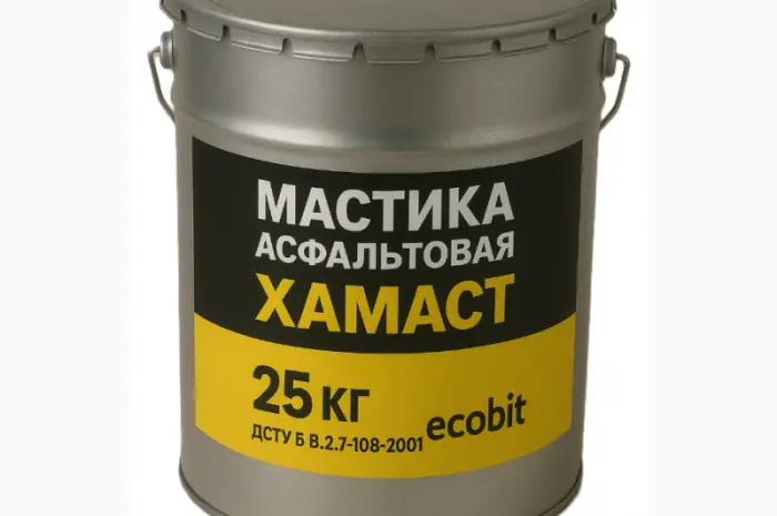 Мастика асфальтовая ХАМАСТ ЭКОБИТ ведро 25- фото № 1
