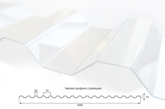 Профільований полікарбонат для навісів та будівель- фото № 5