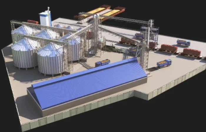 Комплексный зерновой терминал для обработки и хранения зерна- фото № 1